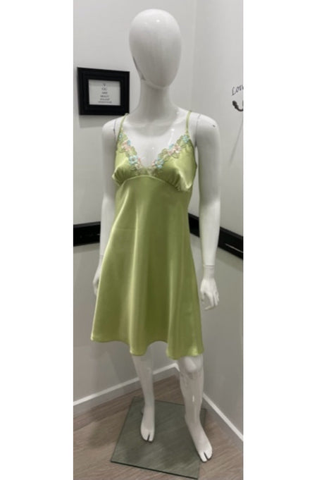 Baby Doll Chemise (Mint Blossom) Available in size XS only