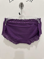 Jockey Parisienne Cotton Boyleg Brief in deep fuchsia, soft cotton underwear with a comfortable fit and feminine design.