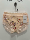 Jockey Parisienne Cotton Boyleg Brief in floral pattern, soft cotton underwear with a comfortable fit and feminine design.
