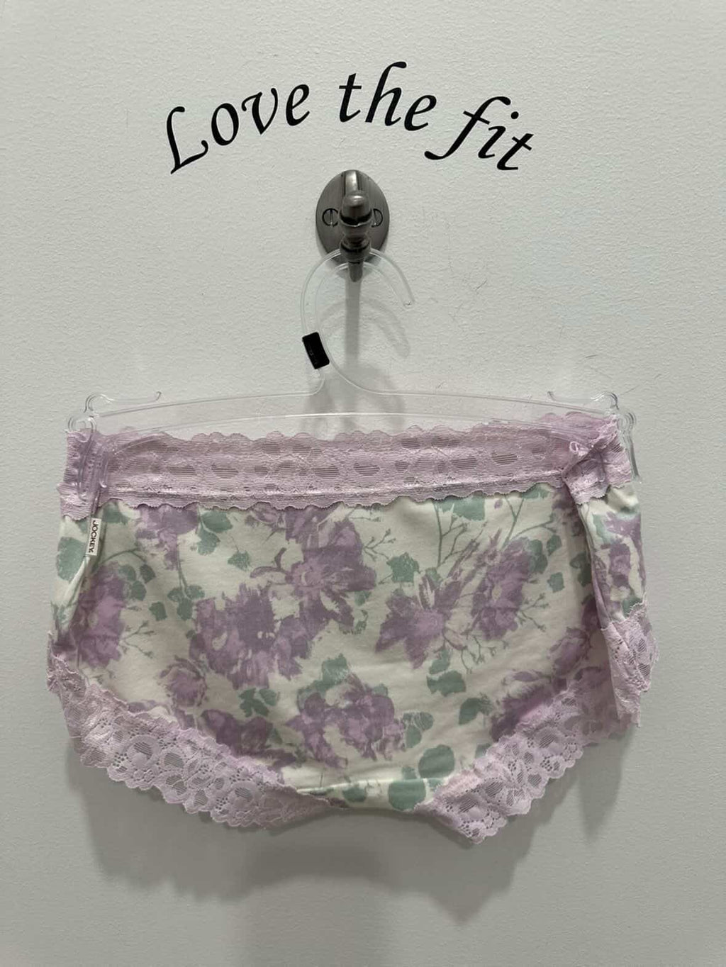 Jockey Parisienne Cotton Boyleg Brief in Dreamscape pattern, soft white and blue cotton underwear for women, front view.