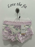 Jockey Parisienne Cotton Boyleg Brief in Dreamscape print showing soft cotton fabric and comfortable fit on a mannequin.
