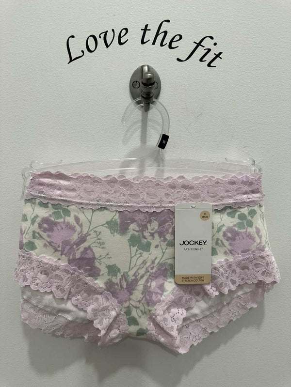 Jockey Parisienne Cotton Boyleg Brief in Dreamscape print showing soft cotton fabric and comfortable fit on a mannequin.