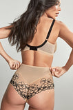 Envy High Waist Brief (Sand & Black)