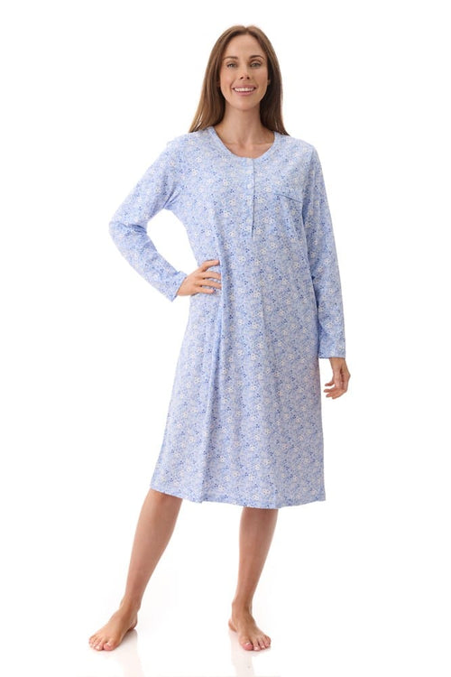 Givoni Katie Short Nightie in soft fabric, front view showing relaxed fit and casual sleepwear style.