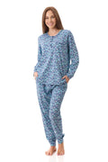Givoni Jada Ski Pyjama sleepwear set, front view showing cozy fabric and ski-themed design in soft colors.