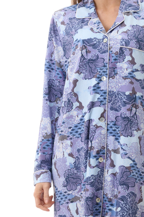 GIVONI Holly long sleeve modal sleepshirt in soft fabric, featuring a comfortable fit and stylish design for sleepwear.