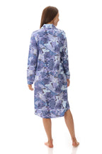 Givoni Holly long sleeve modal sleepshirt in soft fabric, shown from the back, featuring a relaxed fit and comfortable design for sleepwear.