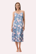 GIVONI Jaclyn mid-length chemise in Dusk sleepwear, featuring soft fabric and a relaxed fit, shown on a hanger.