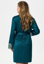 Pine Green Lace Kimono Wrap
