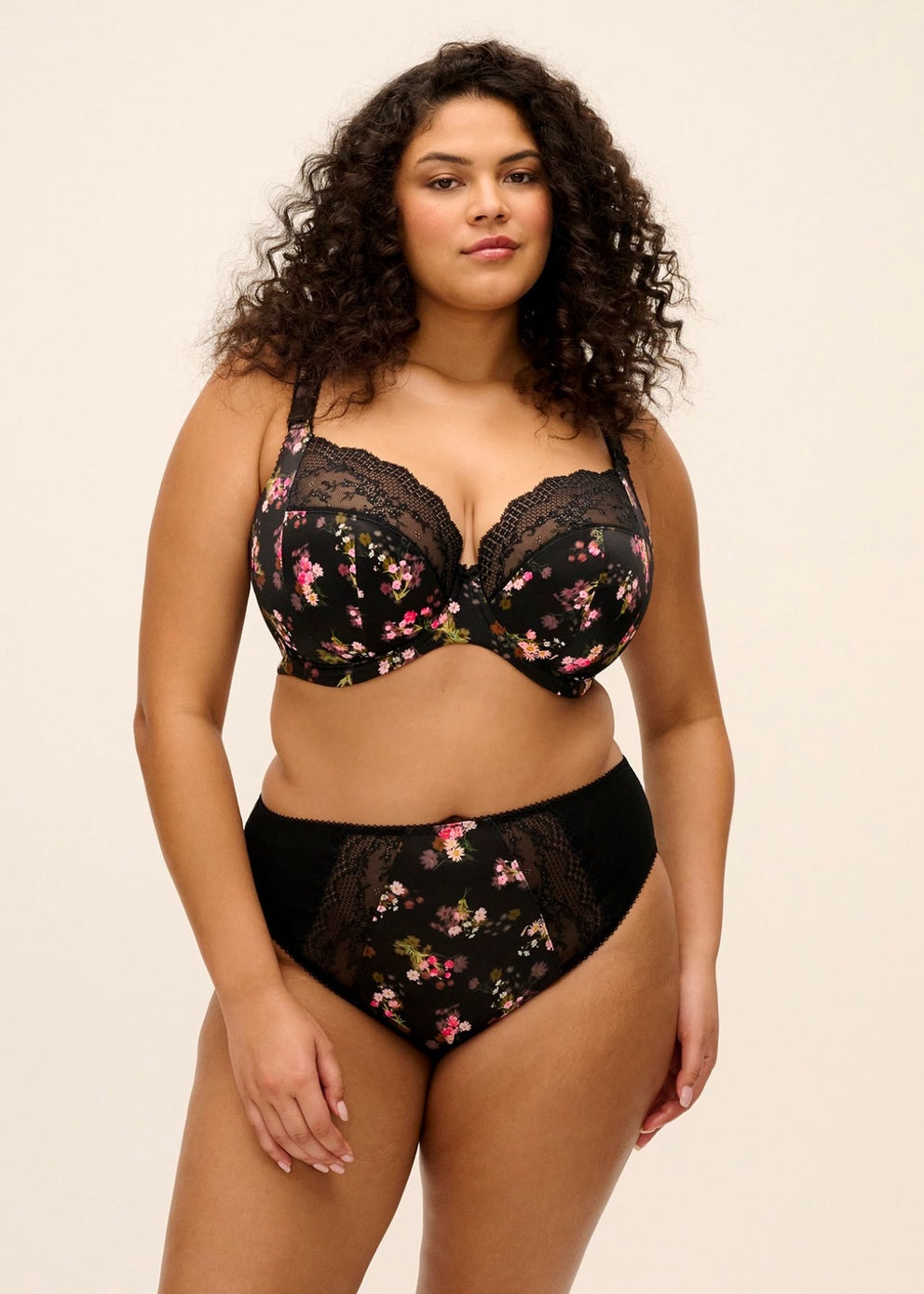 Lucie Underwire Plunge Bra - Fleur
