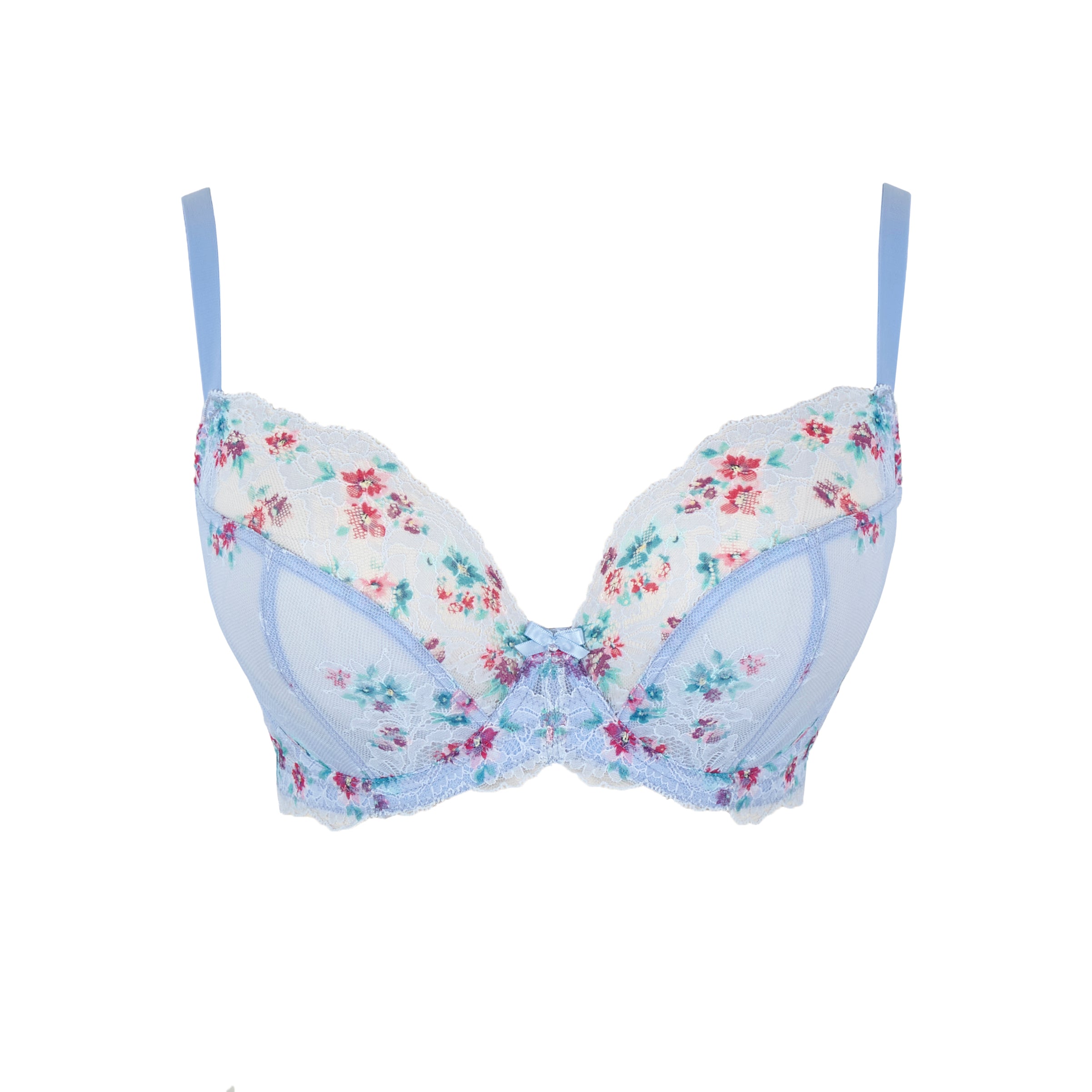 Ana Plunge Lace Underwire Bra (Cornflower)