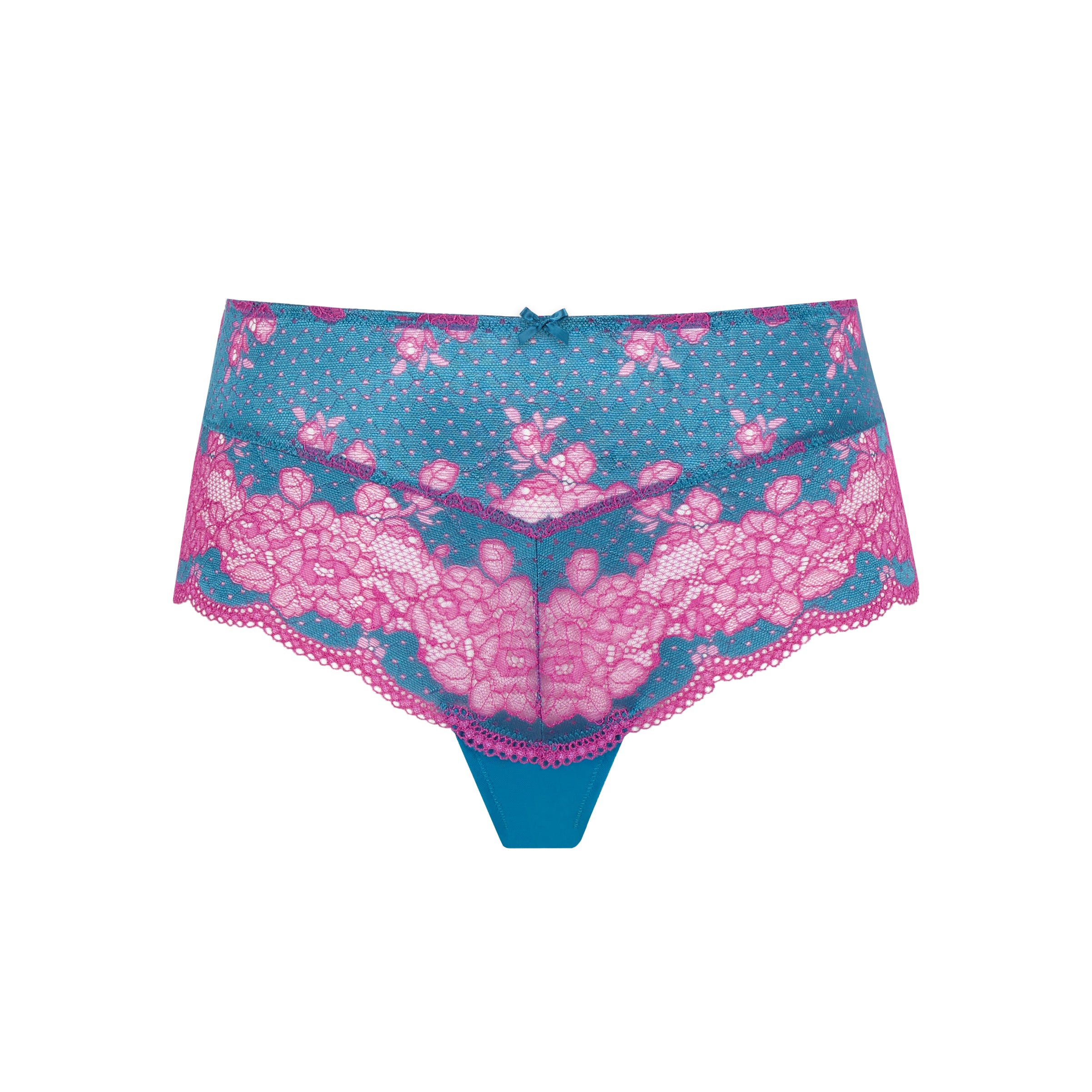 Clara Deep Brief (Teal/Magenta)
