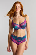 Clara Underwire Bra (Teal/Magenta)