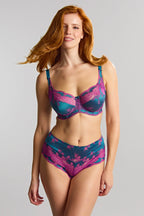Clara Underwire Bra (Teal/Magenta)