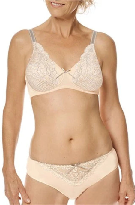 Nikki Bikini Brief (Porcelain & White)