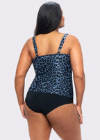 Blue Animal Print Tankini