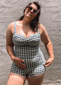 Gingham Tankini Set (Denim)