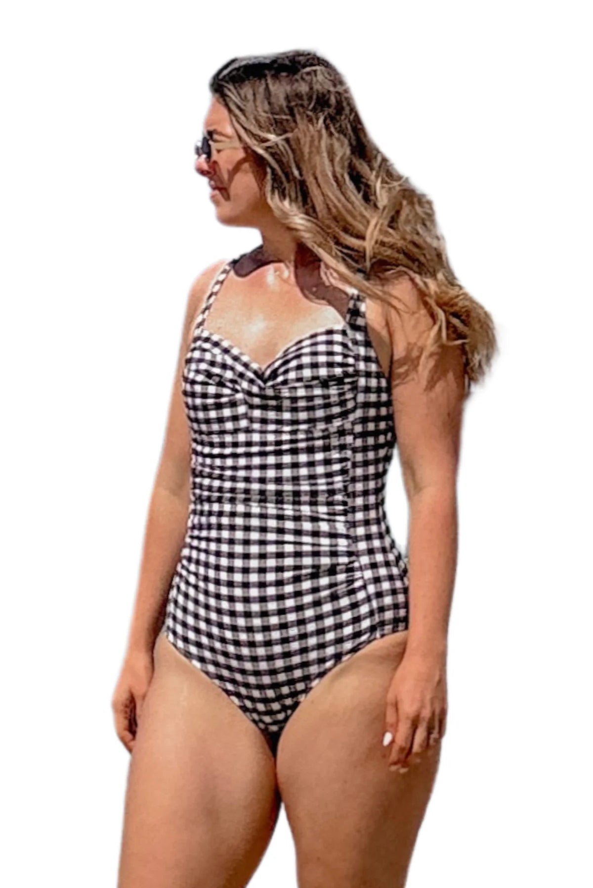 Gingham Black Swimsuit