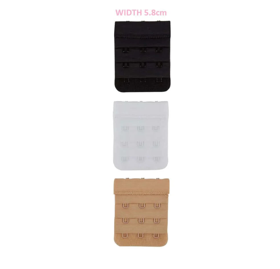Secret Weapons bra extenders with 3 hooks, soft fabric for added comfort and adjustable fit in lingerie accessories.