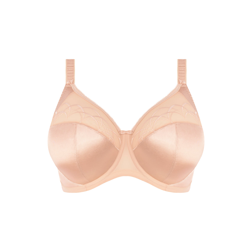 ELOMI Cate Underwire Full Cup Bra in Latte, showing soft fabric, underwire support, and full coverage design.