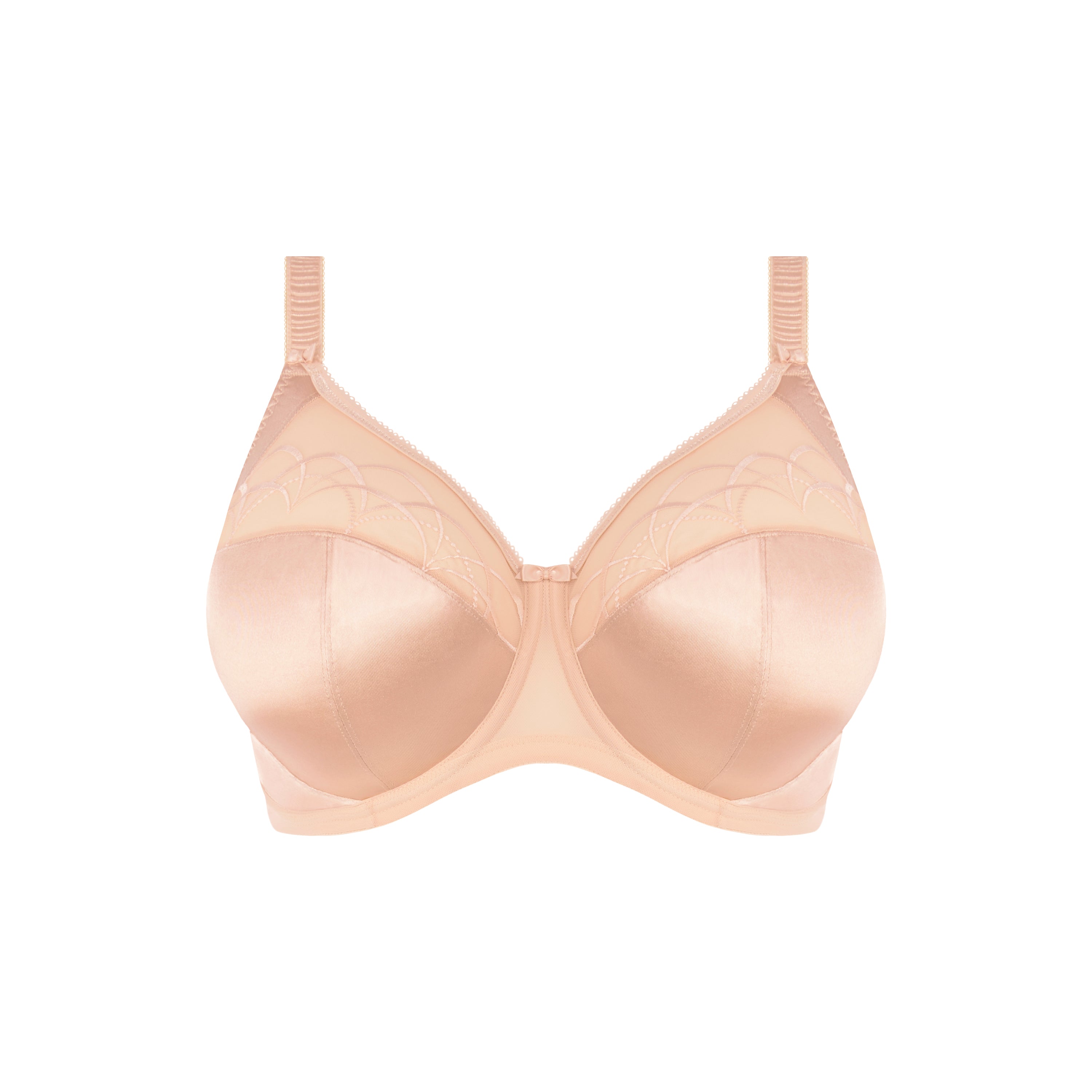 ELOMI Cate Underwire Full Cup Bra in Latte, showing soft fabric, underwire support, and full coverage design.