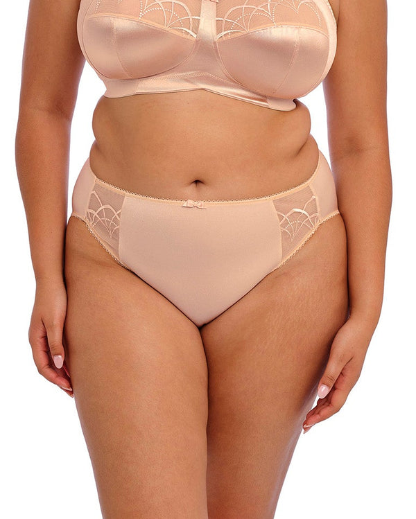ELOMI Cate Full Brief in latte color, smooth nylon stretch underwear with non-wired design for comfortable fit.