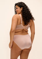ELOMI Cate Underwire Full Cup Bra in latte color with smooth fabric and supportive design, shown on a plain background.