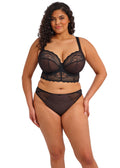 ELOMI Charley black underwire bralette with seamless cups and adjustable straps, designed for comfortable support and everyday wear.