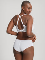 White Cari Moulded Spacer T-Shirt Bra by Panache, featuring smooth cups and a comfortable fit.