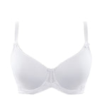 White Cari moulded spacer T-shirt bra by Panache with smooth cups and adjustable straps, designed for a comfortable fit.