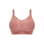 ELOMI Downtime Ash Rose non-wired bralette with cutout print, comfortable and stylish lingerie for everyday wear.