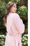 Amy Button-Up Fleece Dressing Gown (Dusty Pink)