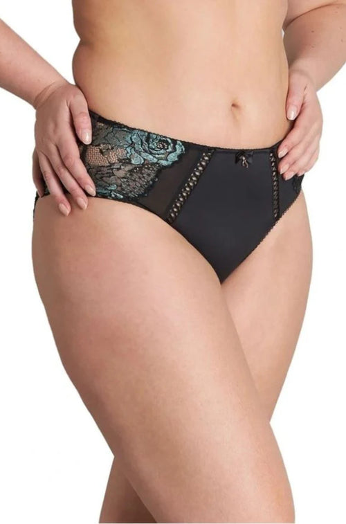 Eloquence Full Brief  (Black/Deep Lake) Available in size Small only