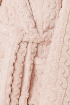 Pink Gabriella Plush Long Robe from Ginger Lily, soft and cozy sleepwear with a relaxed fit and plush fabric.