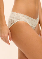Halo Lace Bikini Briefs - Ivory