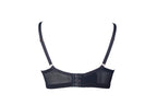 Black Lunar Eclipse wirefree maternity nursing bra by HOT MILK featuring front clasps and soft, supportive fabric for comfortable breastfeeding.