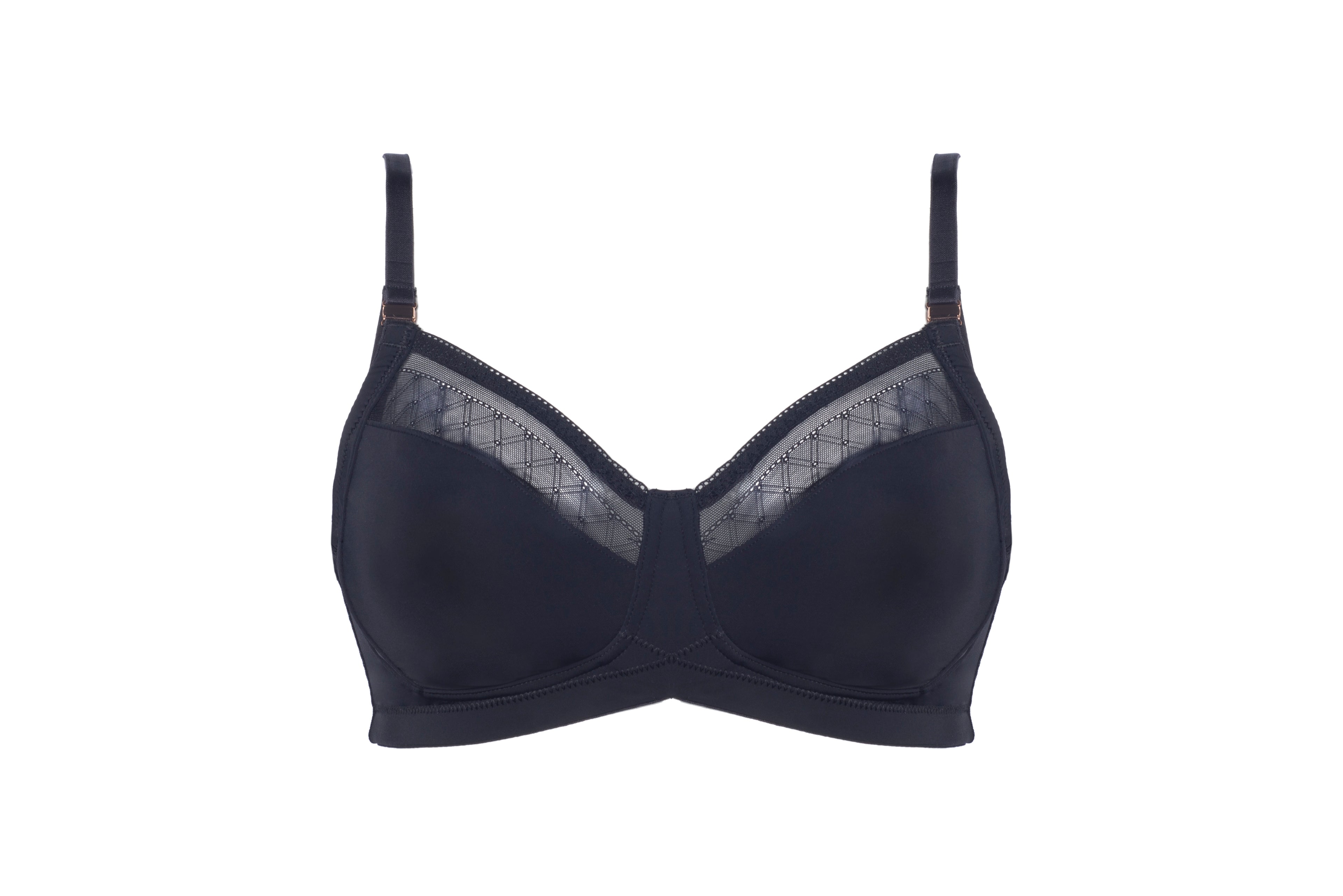 Black Lunar Eclipse Wirefree Maternity Nursing Bra by HOT MILK, featuring comfortable design and supportive fabric.