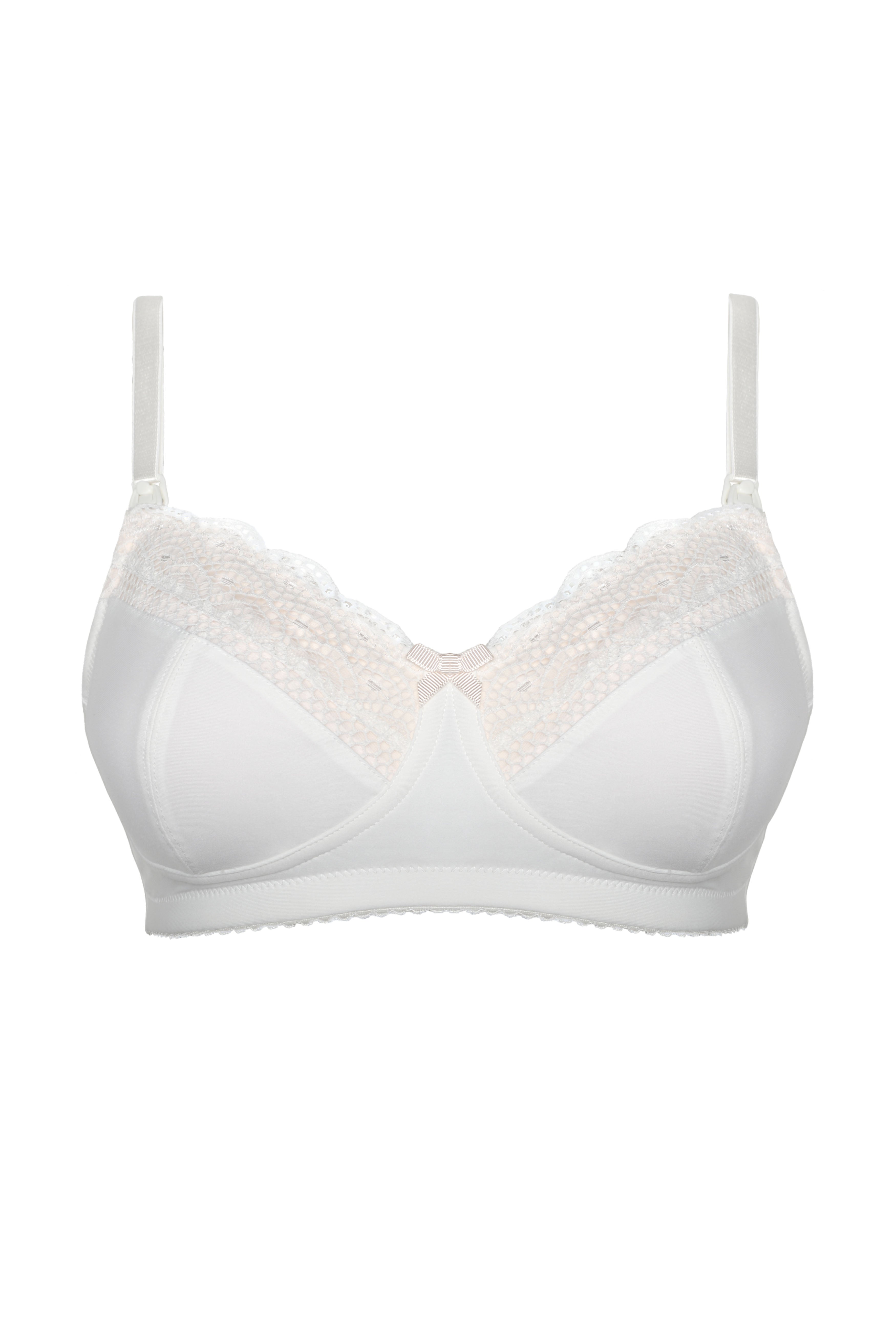 Show Off Maternity Bra in ivory by HOT MILK, featuring soft fabric and supportive design for nursing and maternity comfort.