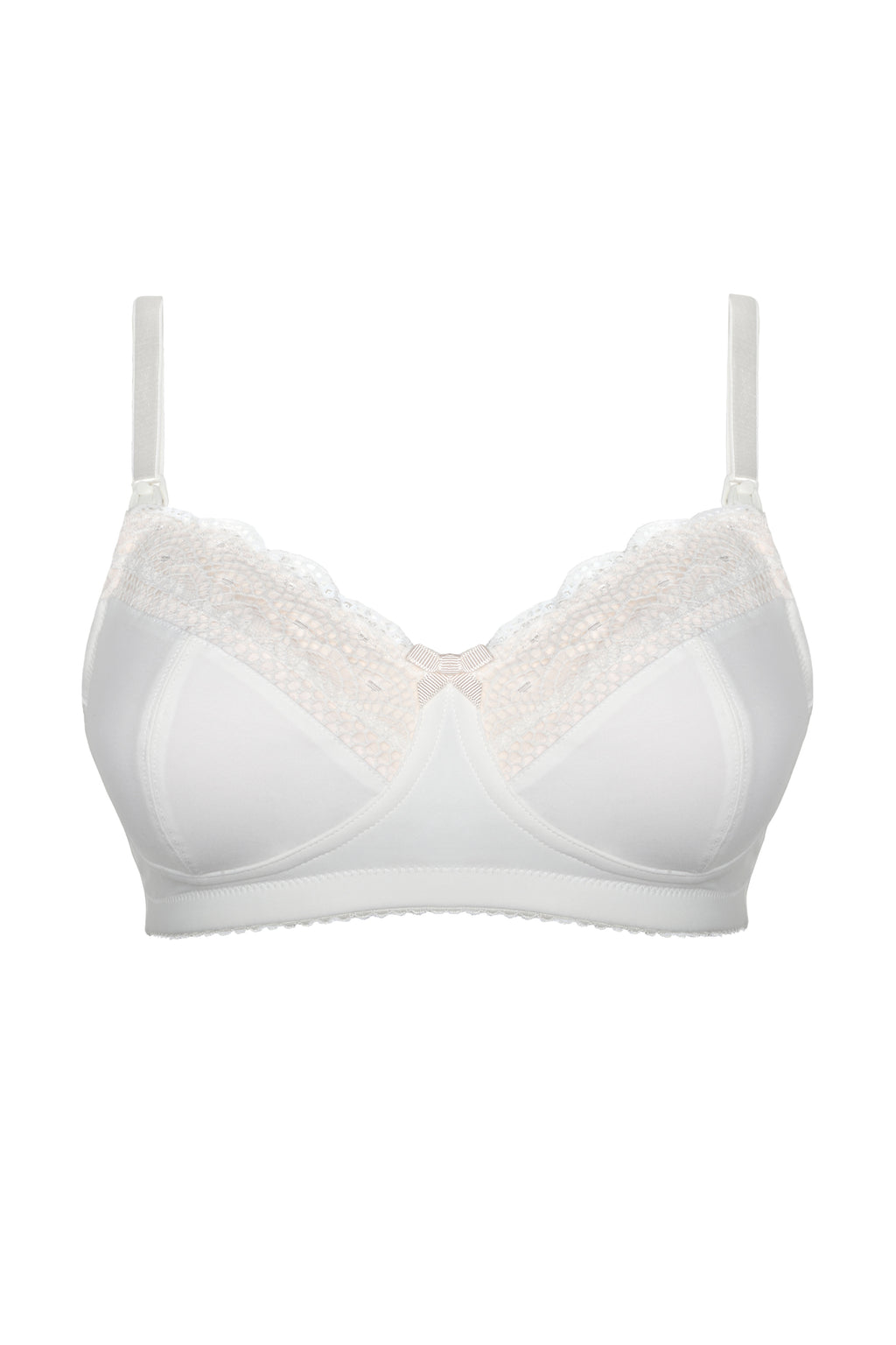 Ivory Show Off Maternity Bra by HOT MILK, with soft cups and supportive design for comfortable nursing and pregnancy.