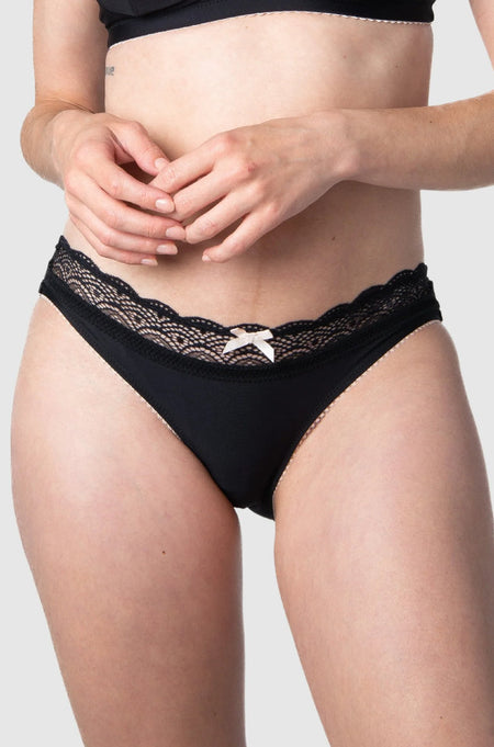 Warrior Maternity Bikini Brief (Black and Ivory )