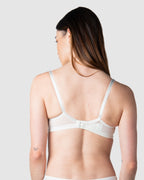 Hot Milk Show Off maternity bra in ivory, featuring soft fabric and supportive design, with adjustable straps and back closure.