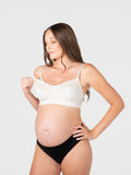 Ivory Show Off maternity bra by HOT MILK featuring soft fabric, supportive design, and adjustable straps.
