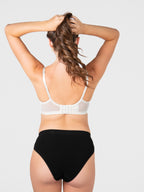 Ivory Show Off Maternity Bra by HOT MILK, soft fabric with supportive design, featuring adjustable straps and front closure.