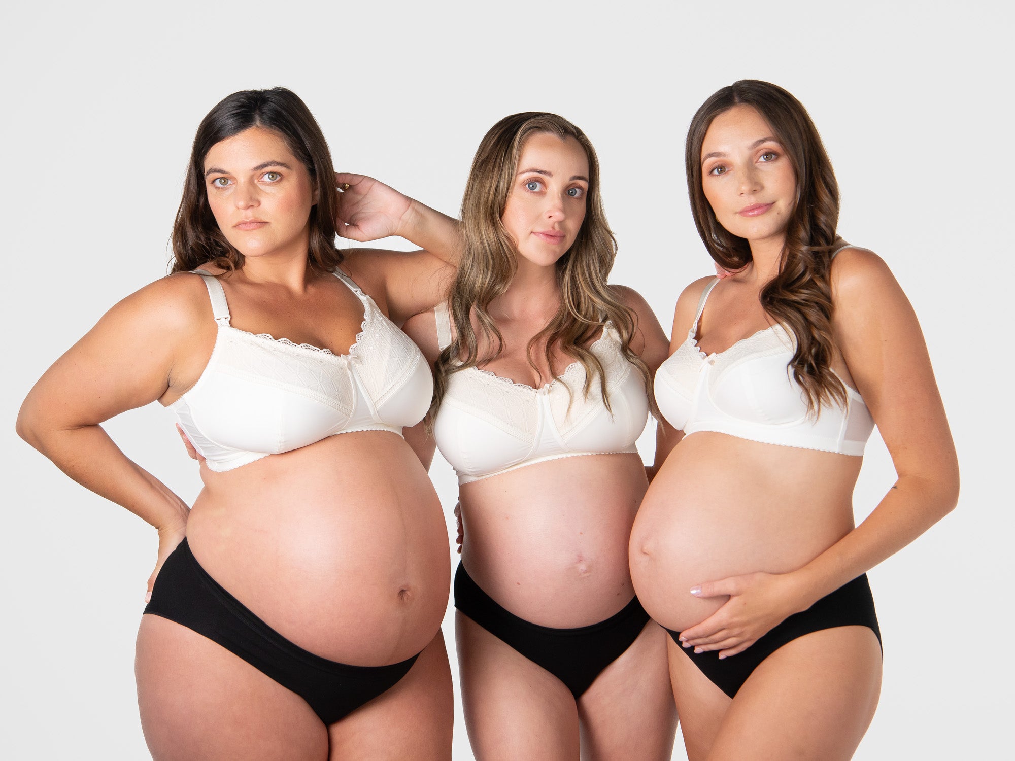 Ivory Show Off Maternity Bra by HOT MILK, featuring soft fabric, supportive design, and adjustable straps for comfortable maternity wear.