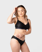Black Warrior 2.0 Flexfit nursing bra by HOT MILK featuring a comfortable, supportive front view with adjustable straps.