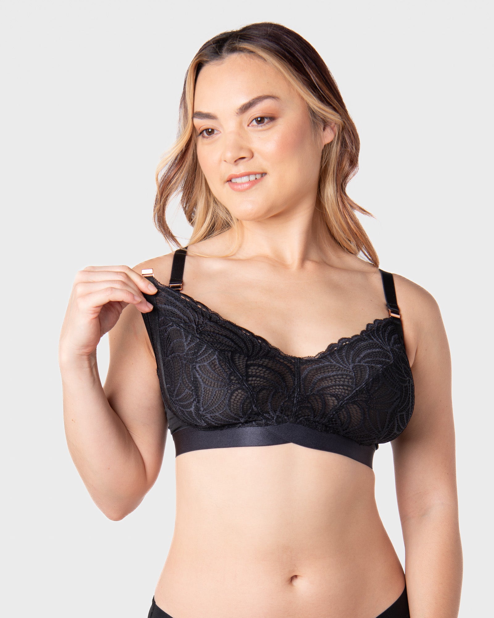 Black Warrior 2.0 Flexfit bra by HOT MILK with soft cups, showcasing a comfortable, supportive lingerie design.