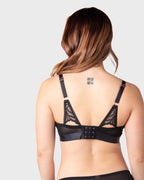 Black Warrior 2.0 Flexfit bra by HOT MILK, showcasing a soft cup design and comfortable fit in a sleek black fabric.