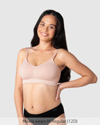 Hot Milk My Necessity 2.0 FlexFit Nursing Bra in Ballet Pink, soft pink maternity bra with supportive design and adjustable straps.