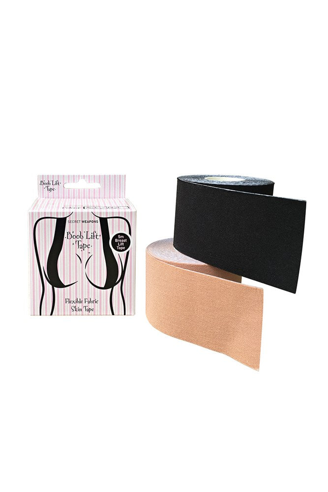 Secret Weapons Boob Lift Tape accessory shown on skin, designed to lift and support breasts discreetly.