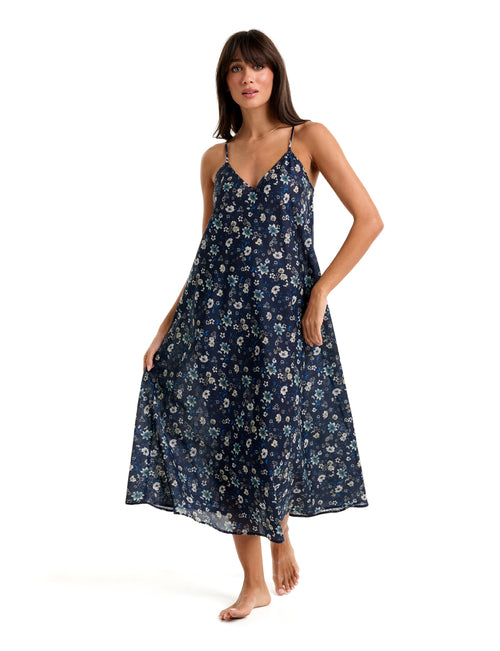 Cotton Voile Nightie (Moonlit Garden)